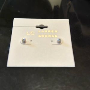 NWT Lauren Conrad glass and gold tone earrings